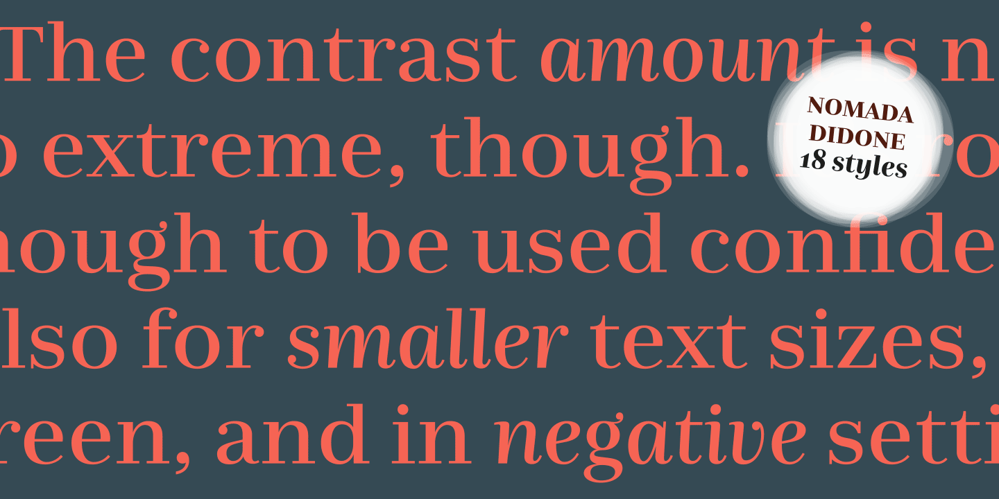 Nomada Didone Bold Font preview